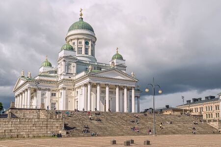 Helsinki Cathedral is the Finnish Evangelical Lutheran cathedral の写真素材