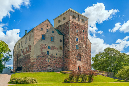 Turku Castle (Abo slott) is the largest medieval building in Finland. Turku. Finlandのeditorial素材
