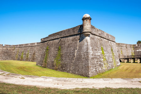 Castillo de San Marcos (St. Mark's Castle) in the city of St. Augustine. Florida. USA