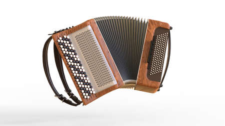 Bayan 3d rendering. Retro musical instrumentの写真素材