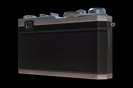 retro film camera 3D illustration of a camera.の写真素材
