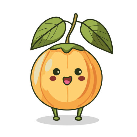 Cute melon fruit cartoon character vector illustration design. EPS10のイラスト素材