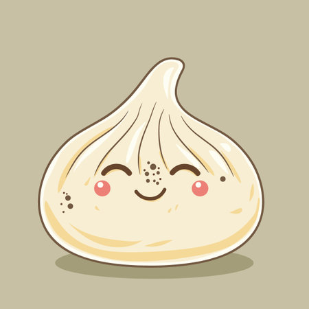 Illustration of a Smiling Garlic Mascot Cartoon Character