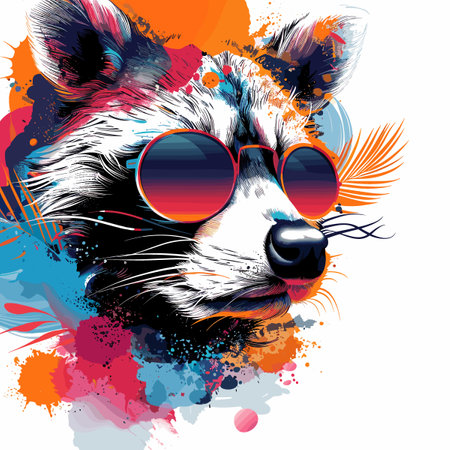 Red flamingo and tropical leaves on a white background. Vector illustrationのイラスト素材