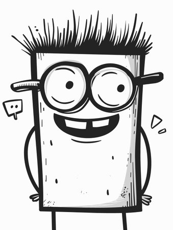 Black and White Cartoon Illustration of Funny Toilet Paper Character for Coloring Bookのイラスト素材