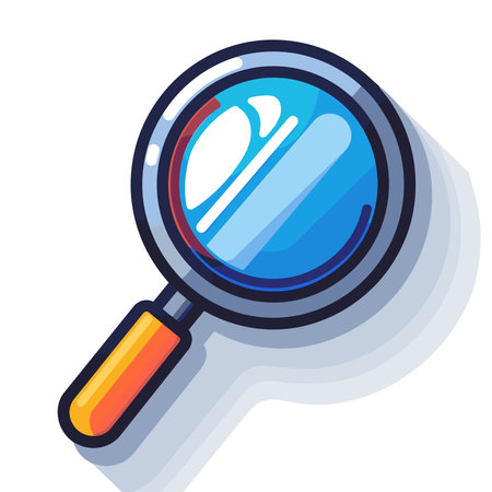 Magnifying glass icon. Flat illustration of magnifying glass icon for web designのイラスト素材