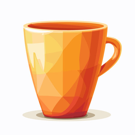 Orange cup isolated on a white background. Vector illustration. Eps 10.のイラスト素材