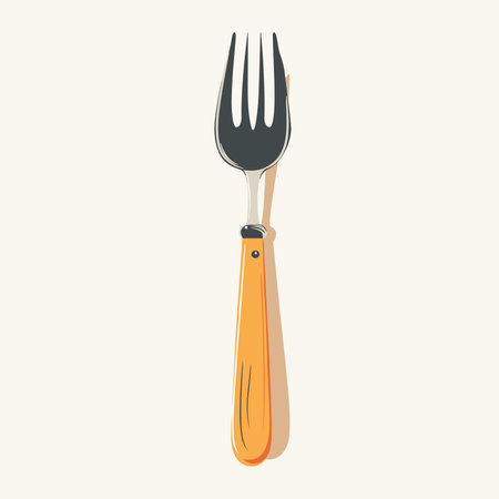 Fork icon in flat style. Cutlery vector illustration on white background.
