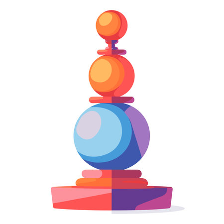 Colorful circus icon. Cartoon illustration of colorful circus icon for web designのイラスト素材