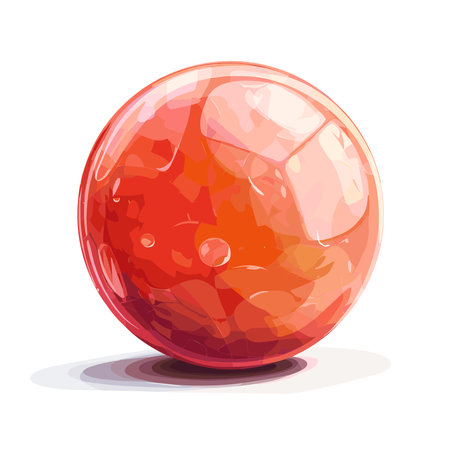 Red ball isolated on white background. Vector illustration. Eps 10.のイラスト素材
