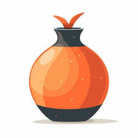 Colorful vase isolated on a white background. Vector illustration.のイラスト素材