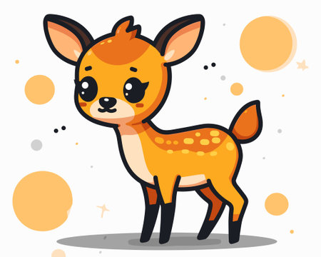 Cute cartoon rhinoceros. Vector illustration of a wild animal.のイラスト素材