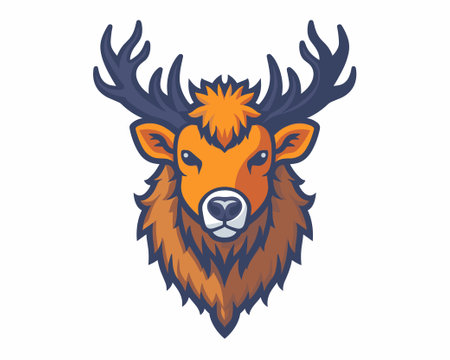 Deer head mascot. Vector illustration of a deer head mascot.のイラスト素材