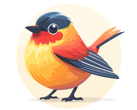 Cute cartoon rhinoceros isolated on white background. Vector illustration.のイラスト素材