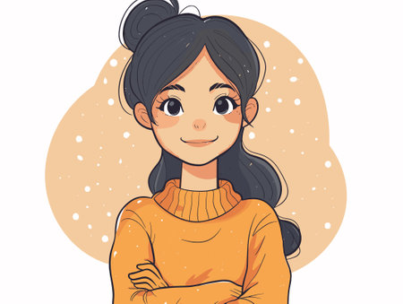 beautiful and young woman with winter clothes character vector illustration desingのイラスト素材