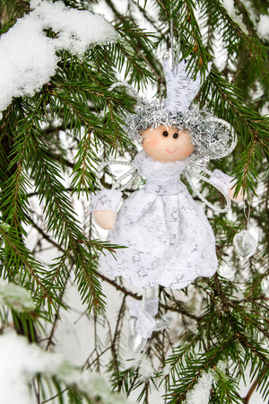 The angel on the Christmas treeの写真素材