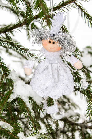 The angel on the Christmas treeの写真素材