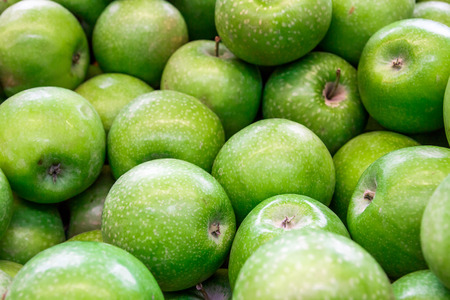 Apples in the supermarketの写真素材