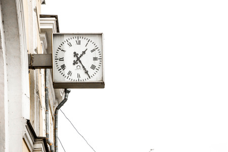 Lomonosov, St. Petersburg, Russia-February 12, 2015.The clock on the station building of Lomonosov St. Petersburgのeditorial素材