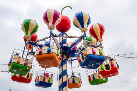 Moscow, Russia, March 7, 2015. The rides at the fair on red square.のeditorial素材