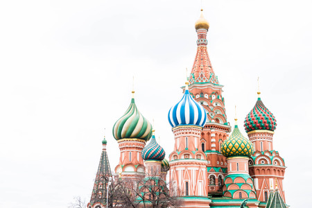 Moscow, Russia, March 7, 2015. St. Basil's Cathedral on red square.のeditorial素材