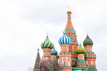 Moscow, Russia, March 7, 2015. St. Basil's Cathedral on red square.のeditorial素材