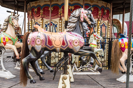 Moscow, Russia, March 7, 2015. The carousel at the fair on red square.のeditorial素材