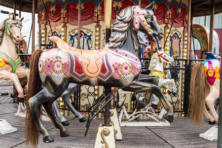 Moscow, Russia, March 7, 2015. The carousel at the fair on red square.のeditorial素材