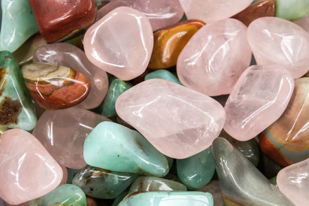 Natural colored stones of different breeds