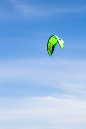 St. Petersburg, Peterhof, Russia, June 21, 2015. Windsurfing on the beach of the Big Izhora Gulf of Finland.のeditorial素材