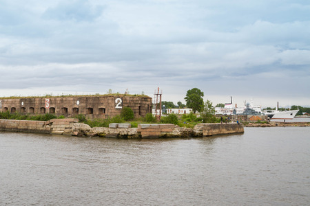 St. Petersburg, Kronshtadt, Russia, July 12, 2015. FORTS in the city of Kronstadt.のeditorial素材