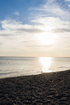 Beautiful sunset on the sea in summerの写真素材
