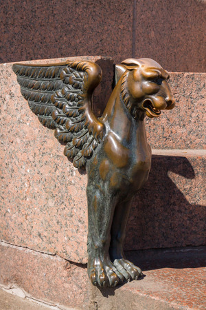 University embankment, Saint Petersburg, Russia. May 7, 2016. The famous monument of wishes at the river Neva in Saint-Petersburg.のeditorial素材