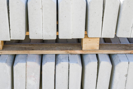 Building materials for sale outside on the basis of the building