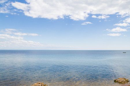 The black sea beach in summer Crimeaの写真素材
