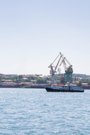 Sevastopol, Crimea, Russia, 21 Jun, 2016. View of the Sevastopol quay Grafskaya pier.のeditorial素材