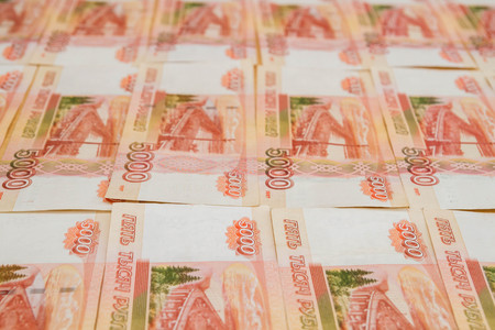 Russian banknotes five thousand rubles