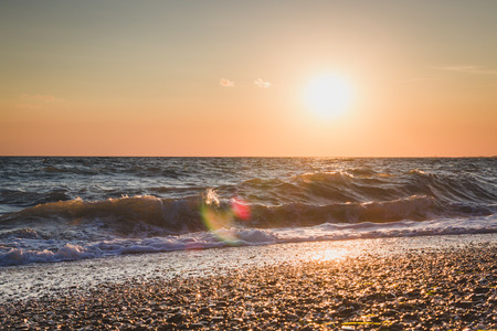 Beautiful sunset on the summer sea