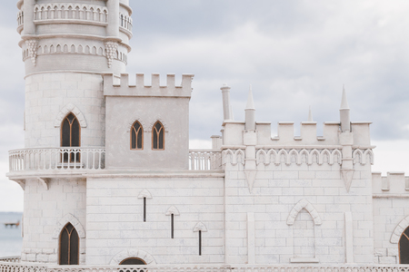 Evpatoria, Crimea, Russia, 30 August, 2017. A model of the famous castle swallow's nest.のeditorial素材