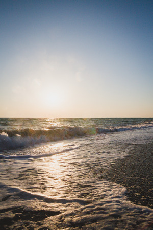 Beautiful sunset on the summer seaの写真素材
