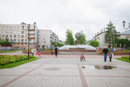 Lomonosov, Saint Petersburg, Russia 05 August 2017. The Central area of the city of Lomonosov in St. Petersburg in the summerのeditorial素材