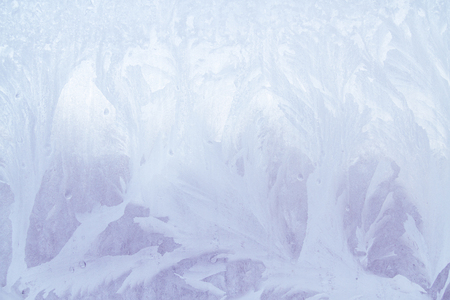 Frosty patterns on a frozen ice box in the early morningの写真素材