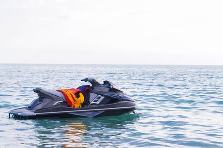 Jet ski on the black sea in summerの写真素材