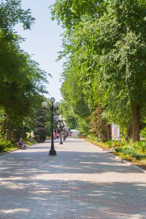 City Evpatoria Crimea Russia June 25, 2019 . View of the city of Evpatoria in the Crimea in the summer.のeditorial素材