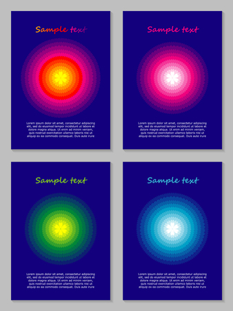 Set of card templatesのイラスト素材