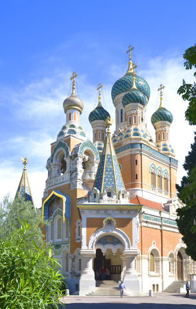 St Nicholas Russian Orthodox Cathedral in Nice, Franceのeditorial素材