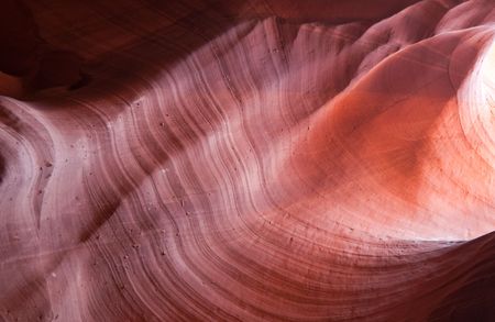 Scenic sand stone pipe in Antelope Canyonの写真素材