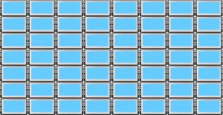 The big information board from 56 liquid crystals of displays with blue screens. Display of any...