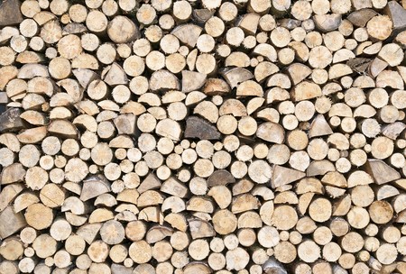 Logs, fire wood set background texture for barbecue. 