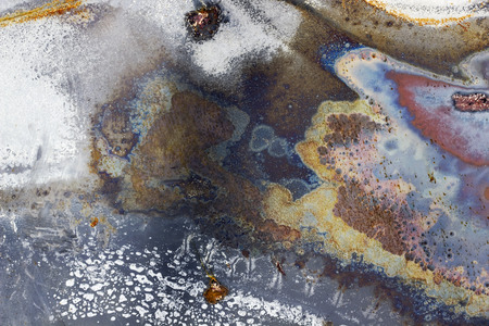 Burned and rusted metal steel surface macro  background